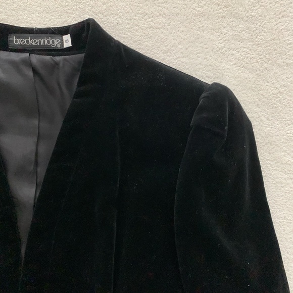 Breckenridge Vintage Black Velvet Jacket Blazer. 8 - Picture 5 of 8